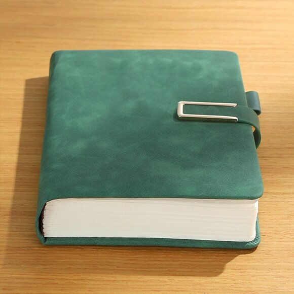 A5 Vintage Leather Style Notebook Personalized Journal Soft Cover Work Meetings - Picture 6 of 9